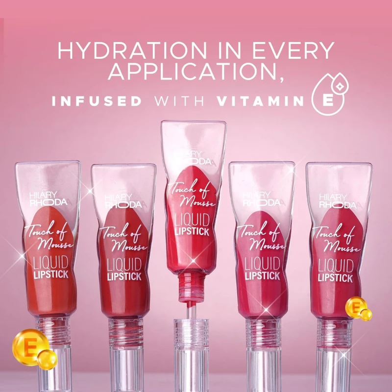 Hilary Rhoda Touch Of Mousse Lipstick | Matte Finish & Long Lasting | Infused with Vitamin E | Weightless & Mousse Finish | Smudge & Waterproof | Vegan - 5ml (Extra Plum - Shade 06) - Thumbnail 8